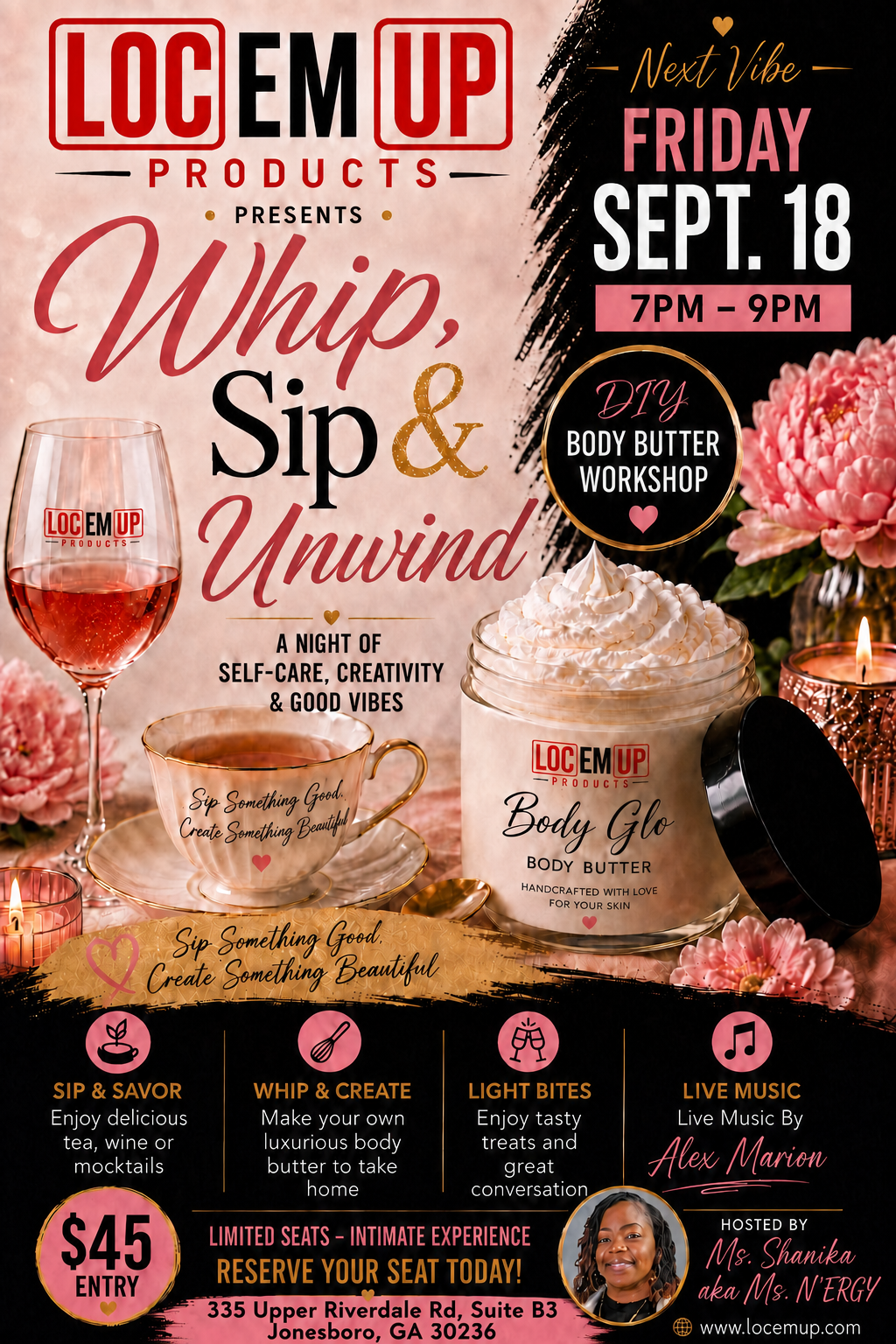 Whip, Sip & Unwind Experience Ticket – September 18,2026