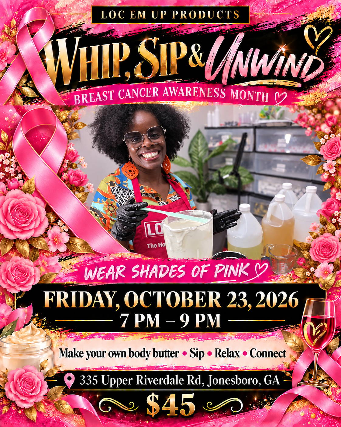 Whip, Sip & Unwind Experience – October 23, 2026